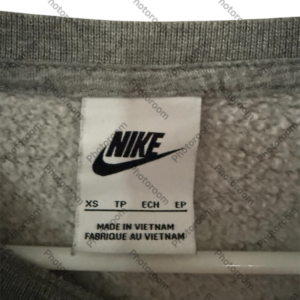NIKE Gradient Swoosh Crew Neck Sweatshirt Grey/Blue XS - Picture 4 of 6